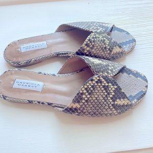 Gabriella Hearst snakeskin sandals